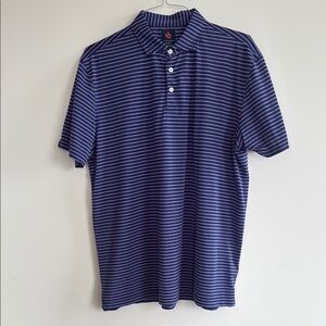Donald Ross Sport Striped Polo Shirt – XL – Blue Performance Golf Shirt